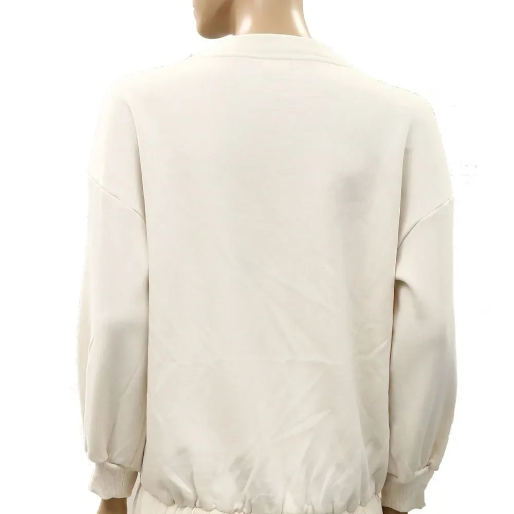 By Anthropologie Pilcro Sweatshirt Twofer Mini Dress Oversized Trendy XS 288458